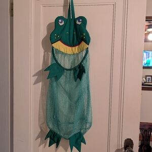 RARE Vintage Frog Mesh Toy Bath Holder Storage Ecology Kids